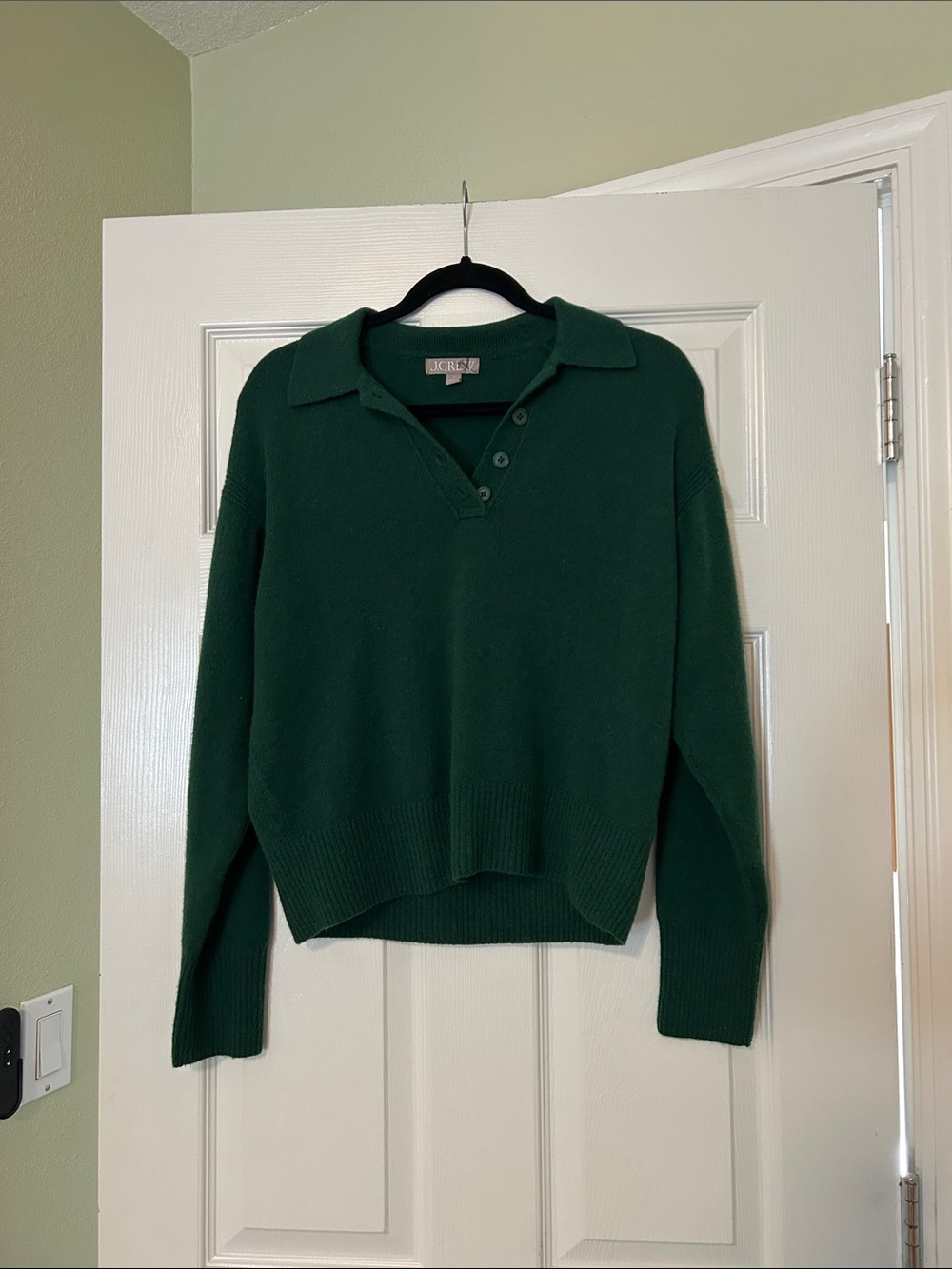 J. Crew Long-sleeve sweater-polo in Supersoft yarn